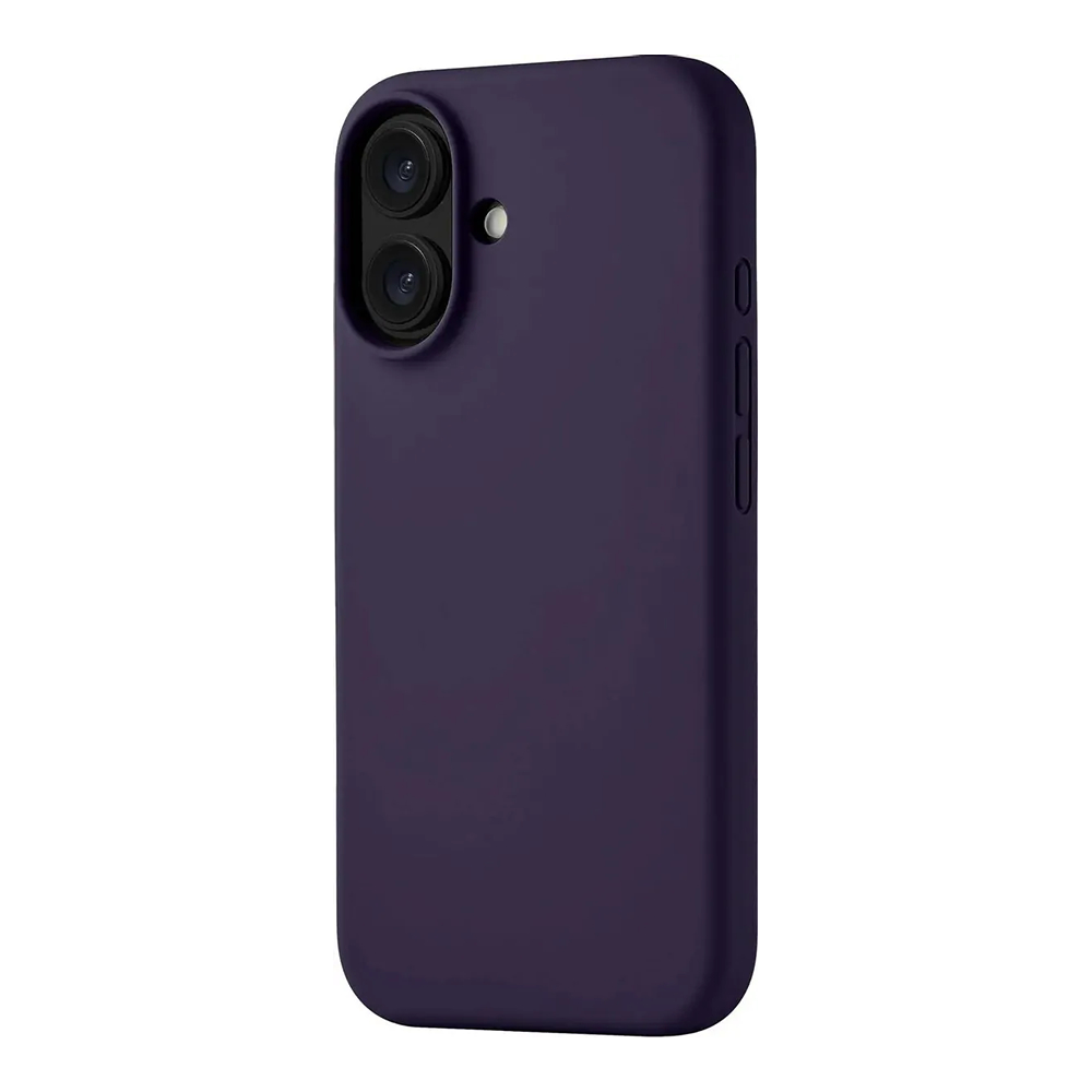 Чехол защитный uBear Touch Mag Case iPhone 16, софт-тач, темно-фиолетовый